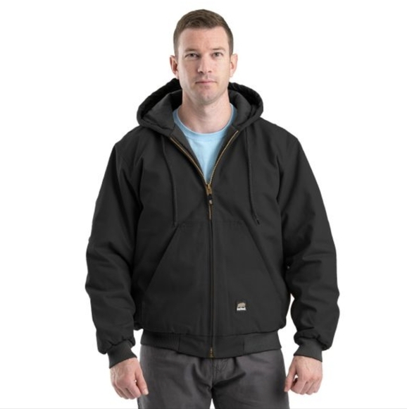 Berne NWT Men's Heritage Quilt-Lined Hooded Jacket Black